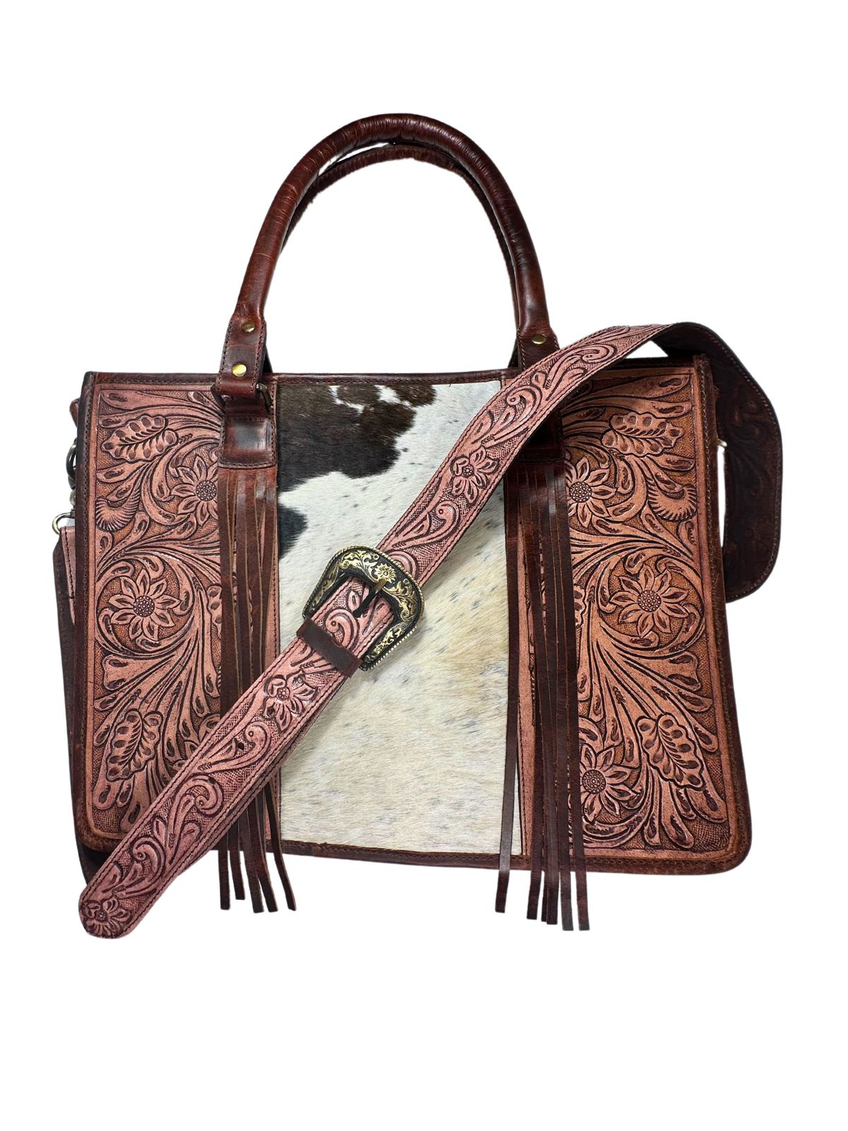 LUX. Bolso HOBO, DOBLE cuero grabado. Madre mía la cantidad de cosas metes dentro.